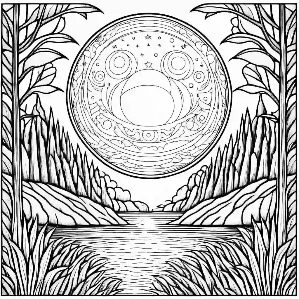 Full Moon coloring pages